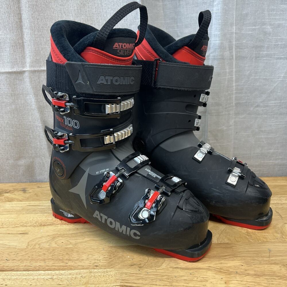 Atomic Silver Hawx 100 Magna Mens Ski Boots 27-27.5 - 104MM Memoryfit Wide